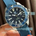 Replica Tag Heuer Aquaracer Calibre 5 Blue Dial Watches with Date